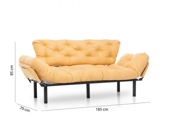 Trojmiestna rozkladacia pohovka Nitta Triple - Mustard