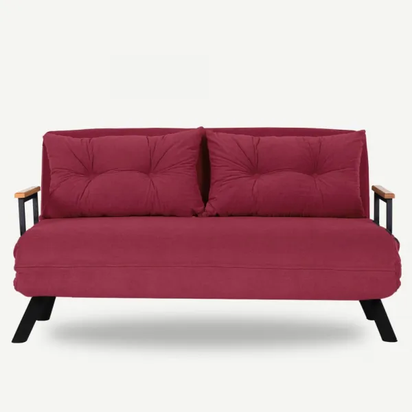 Hanah Home Dvoumístná rozkládací pohovka Seater Sando bordó