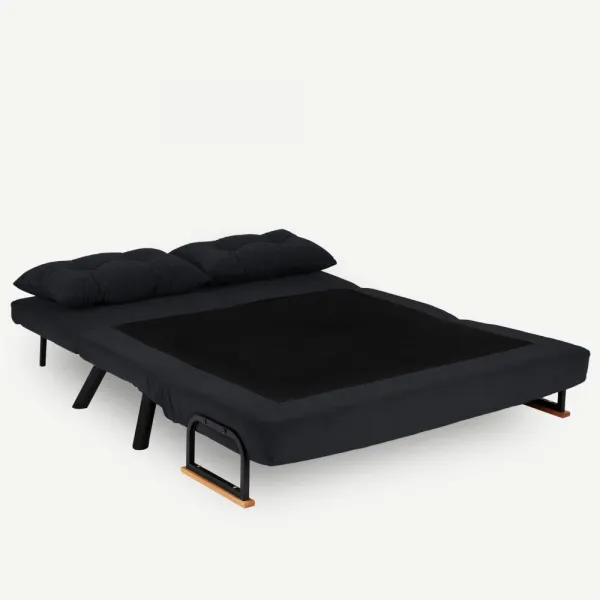 Hanah Home Dvoumístná rozkládací pohovka Seater Sando černá