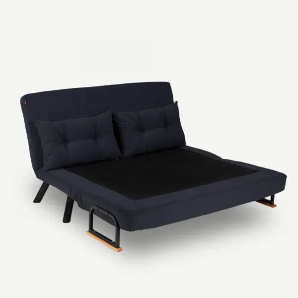 Hanah Home Dvoumístná rozkládací pohovka Seater Sando černá