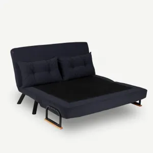 Hanah Home Dvoumístná rozkládací pohovka Seater Sando černá
