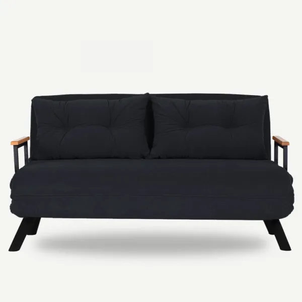 Hanah Home Dvoumístná rozkládací pohovka Seater Sando černá