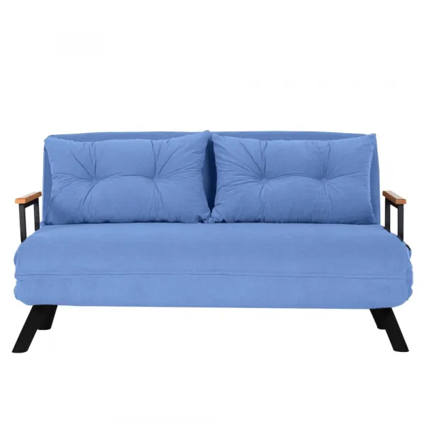 Hanah Home Dvoumístná rozkládací pohovka Seater Sando modrá