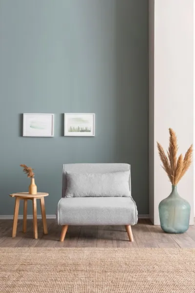 Hanah Home Rozkládací křeslo Single Folde šedé II