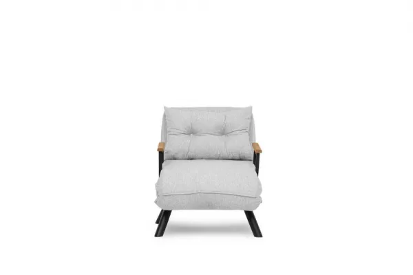 Hanah Home Rozkládací křeslo Single Sando šedé II