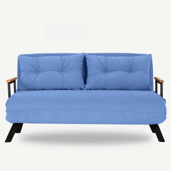 Hanah Home Dvoumístná rozkládací pohovka Seater Sando modrá