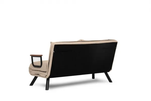 Hanah Home Dvoumístná rozkládací pohovka Seater Sando krémová