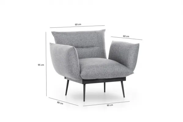 Kreslo ušiak Jax Solo - Grey GR110