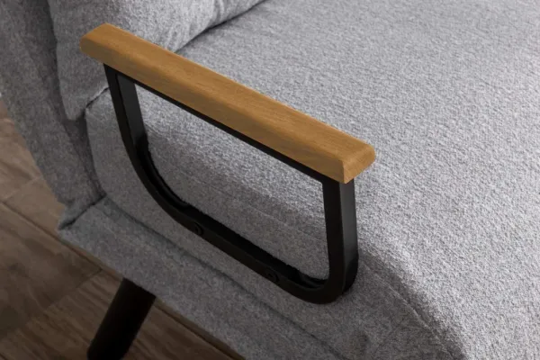 Hanah Home Rozkládací křeslo Single Sando šedé II