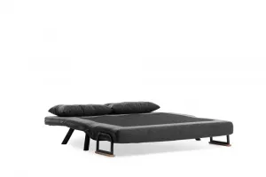 Hanah Home Dvoumístná rozkládací pohovka Seater Sando tmavě šedá