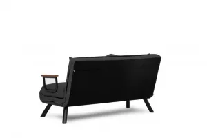 Hanah Home Dvoumístná rozkládací pohovka Seater Sando tmavě šedá
