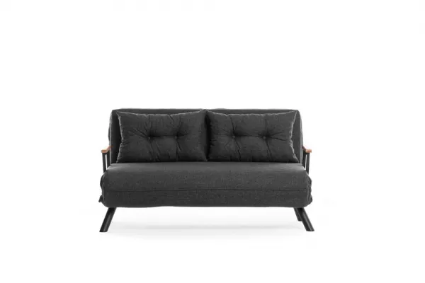 Hanah Home Dvoumístná rozkládací pohovka Seater Sando tmavě šedá