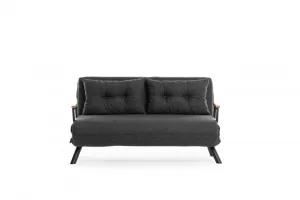 Hanah Home Dvoumístná rozkládací pohovka Seater Sando tmavě šedá