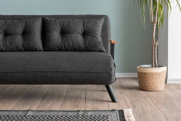 Hanah Home Dvoumístná rozkládací pohovka Seater Sando tmavě šedá