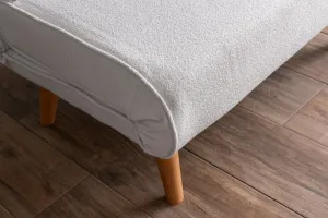 Rozkladacie kreslo Folde Single - Teddy Fabric - White