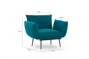 Kreslo ušiak Jax Solo - Petrol Green GR124