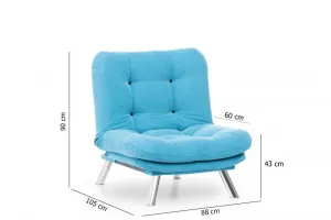 Kreslo / Jednomiestna pohovka Misa Solo - Turquoise
