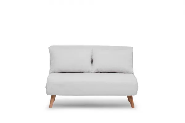 Dvojmiestna rozkladacia pohovka Folde 2-Seater - Teddy Fabric - White
