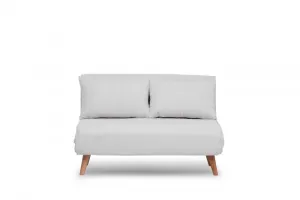 Dvojmiestna rozkladacia pohovka Folde 2-Seater - Teddy Fabric - White