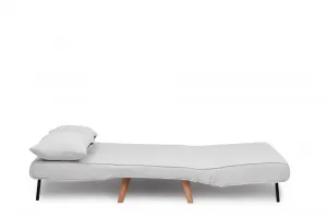 Dvojmiestna rozkladacia pohovka Folde 2-Seater - Teddy Fabric - White
