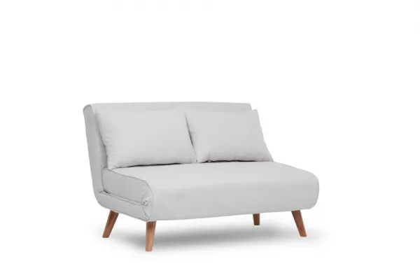 Dvojmiestna rozkladacia pohovka Folde 2-Seater - Teddy Fabric - White