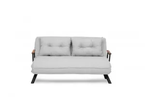 Hanah Home Dvoumístná rozkládací pohovka Seater Sando šedá II