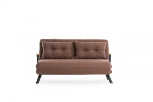 Hanah Home Dvoumístná rozkládací pohovka Seater Sando světle hnědá