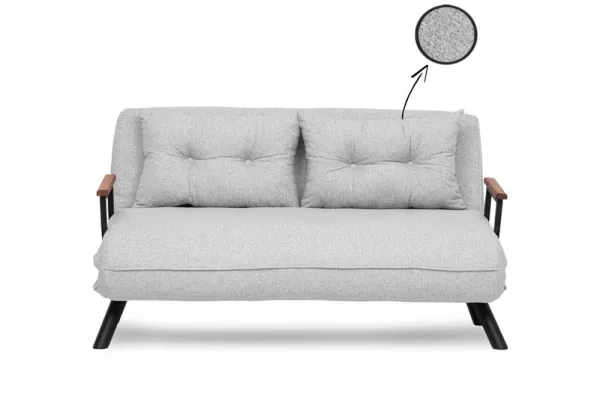 Hanah Home Dvoumístná rozkládací pohovka Seater Sando šedá II