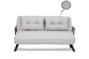 Hanah Home Dvoumístná rozkládací pohovka Seater Sando šedá II