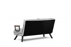 Hanah Home Dvoumístná rozkládací pohovka Seater Sando šedá II