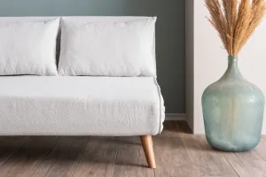 Dvojmiestna rozkladacia pohovka Folde 2-Seater - Teddy Fabric - White