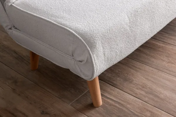 Dvojmiestna rozkladacia pohovka Folde 2-Seater - Teddy Fabric - White