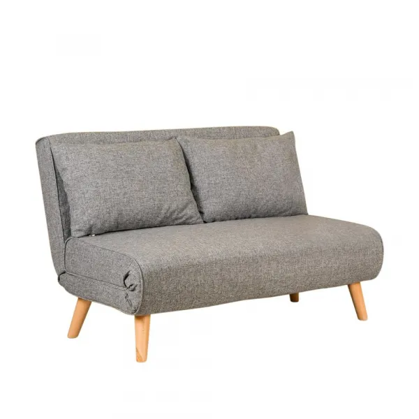 Hanah Home Dvoumístná rozkládací pohovka Seater Folde světle šedá