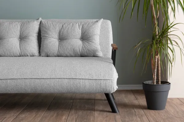 Hanah Home Dvoumístná rozkládací pohovka Seater Sando šedá II