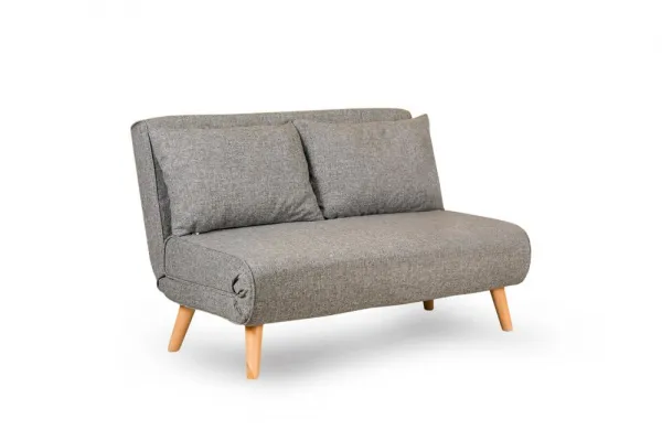 Hanah Home Dvoumístná rozkládací pohovka Seater Folde světle šedá