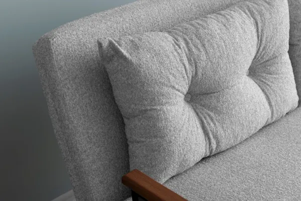 Hanah Home Dvoumístná rozkládací pohovka Seater Sando šedá II
