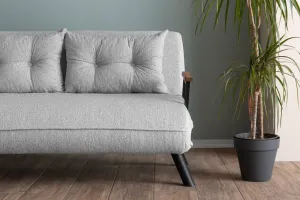 Hanah Home Dvoumístná rozkládací pohovka Seater Sando šedá II