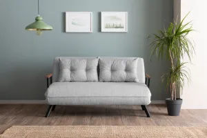Hanah Home Dvoumístná rozkládací pohovka Seater Sando šedá II
