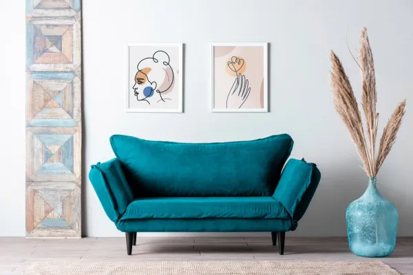 Dvojmiestna rozkladacia pohovka Vino Daybed - Petrol Green GR124\01