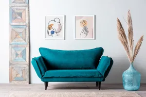 Dvojmiestna rozkladacia pohovka Vino Daybed - Petrol Green GR124\01