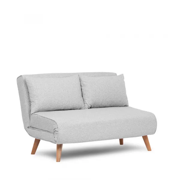 Dvojmiestna rozkladacia pohovka Folde 2-Seater - Teddy Fabric - Grey