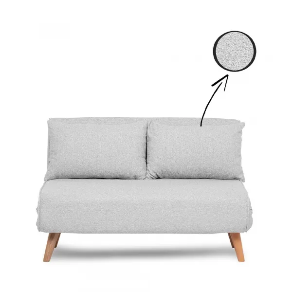 Dvojmiestna rozkladacia pohovka Folde 2-Seater - Teddy Fabric - Grey