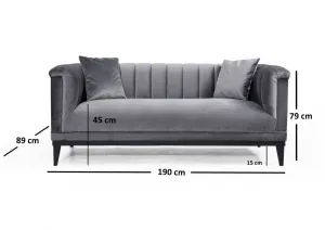 Dvojmiestna pohovka Trendy - Dark Grey