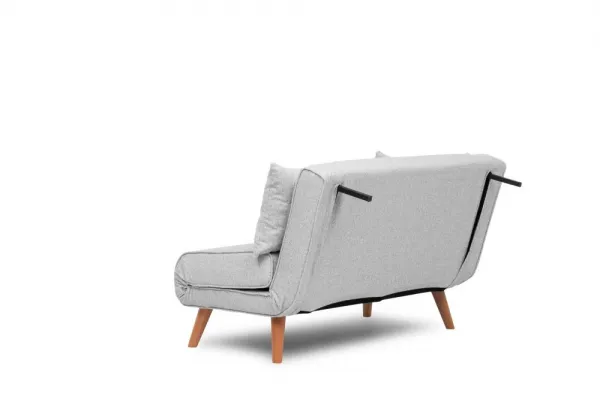 Dvojmiestna rozkladacia pohovka Folde 2-Seater - Teddy Fabric - Grey
