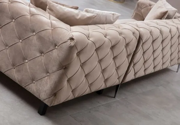 Rohová sedacia súprava / Rohová pohovka Como Corner Left - Beige