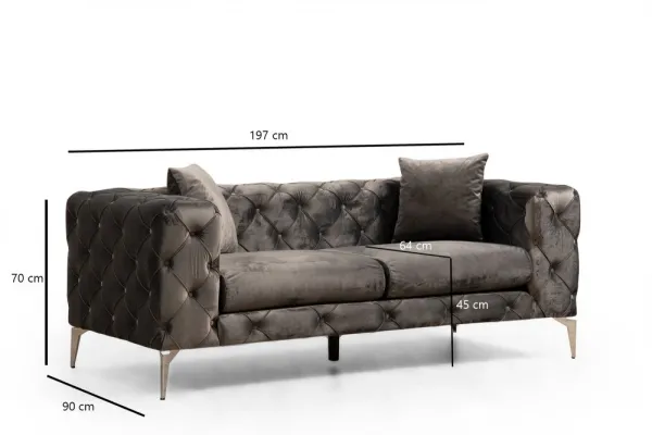 Dvojmiestna pohovka Como 2 Seater - Anthracite