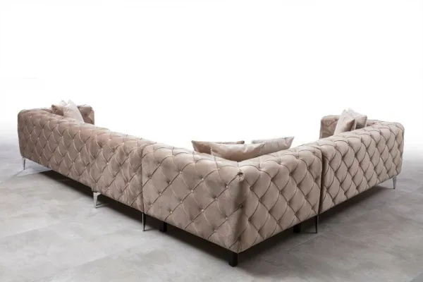 Rohová sedacia súprava / Rohová pohovka Como Corner Left - Beige