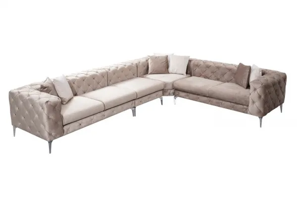 Rohová sedacia súprava / Rohová pohovka Como Corner Right - Beige