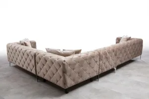 Rohová sedacia súprava / Rohová pohovka Como Corner Right - Beige
