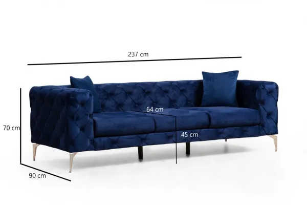 Trojmiestna pohovka Como - Navy Blue